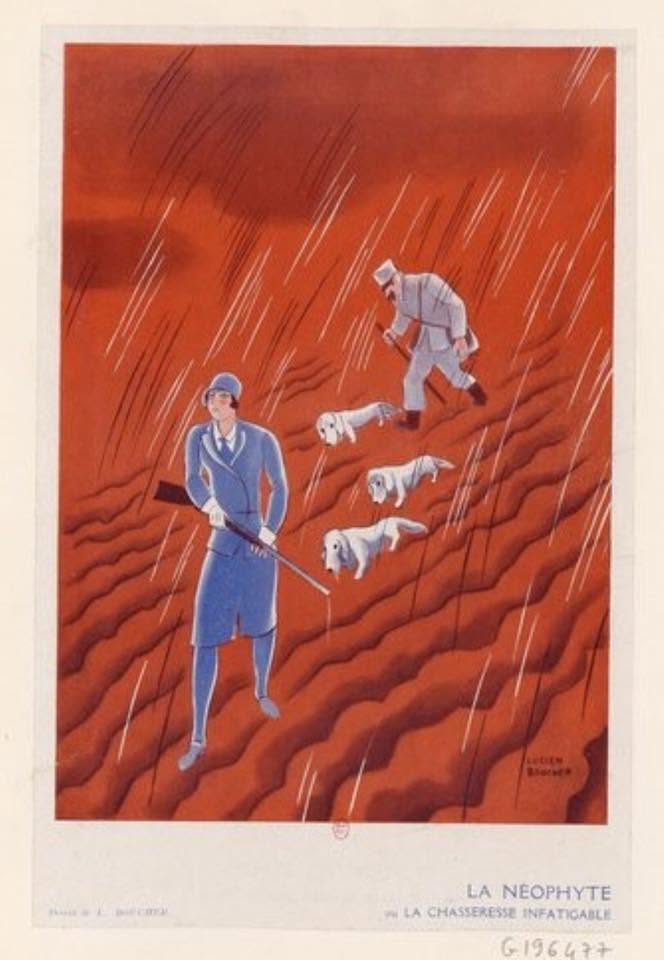 FHoudaer's tweet photo. Lucien Boucher ("Fantasio", début années 30)

#lucienboucher
#chasseresse
#pluie
#chasse
#fantasio 
#années30 
#annees30 https://t.co/SJvrn1QRU4