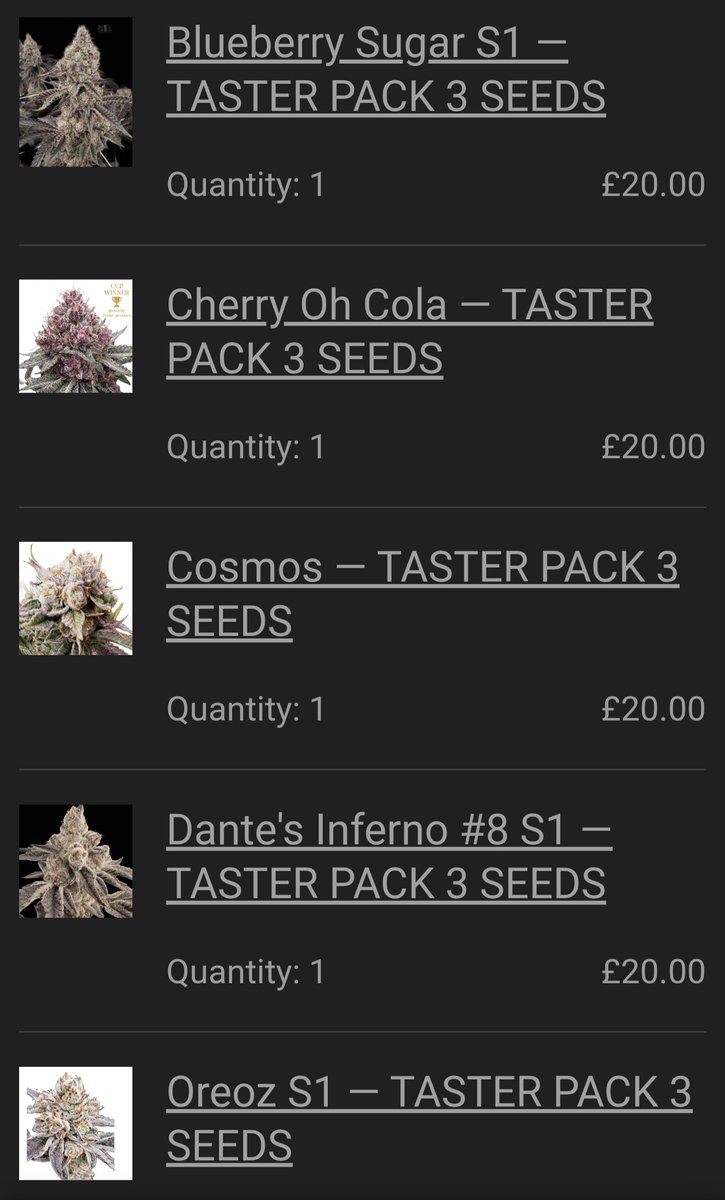 TheSeedShopUK's tweet photo. Excellent choices from somebody in the 🇬🇧 plus a free 12 pack choice of Bangkok Runtz for £100 spent ..
Killer collection 😍 💥 🚀 
Free tracked postage included. https://t.co/rs0bLzQYve