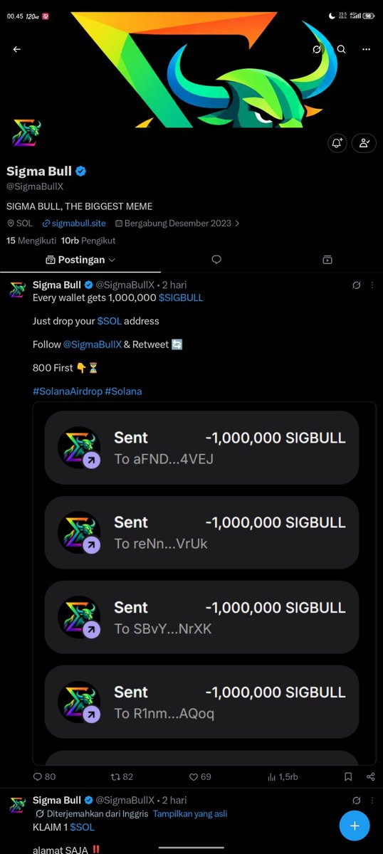 mshard04's tweet photo. @BullInaSuit @SigmaBullX taks done 

CQuHV8cc2gBDVKyop1L4G1E8wswJm7GcDRNsL7KmFHKd https://t.co/FxJWqgX9WR