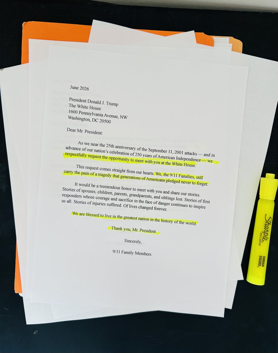 C__Herridge's tweet photo. EXCLUSIVE: 9/11 FAMILIES ASK @realDonaldTrump FOR MEETING

Nearly 2,000 signatures from the immediate family members and counting...

"This request comes straight from our hearts. We, the 9/11 Families, still carry the pain of a tragedy that generations of Americans pledged never to forget."

Advocacy Group 9/11 Justice Collected the Signatures @eaglesonbrett  

"We believe President Trump is uniquely positioned, as President and a deal maker, to finally get closure for the families with Saudi Arabia.  

"He can be the hero and the champion that we have been waiting for, for the last 25 years."

Per White House official, the meeting request is making its way through the process.

I'll post any updates as I get them.