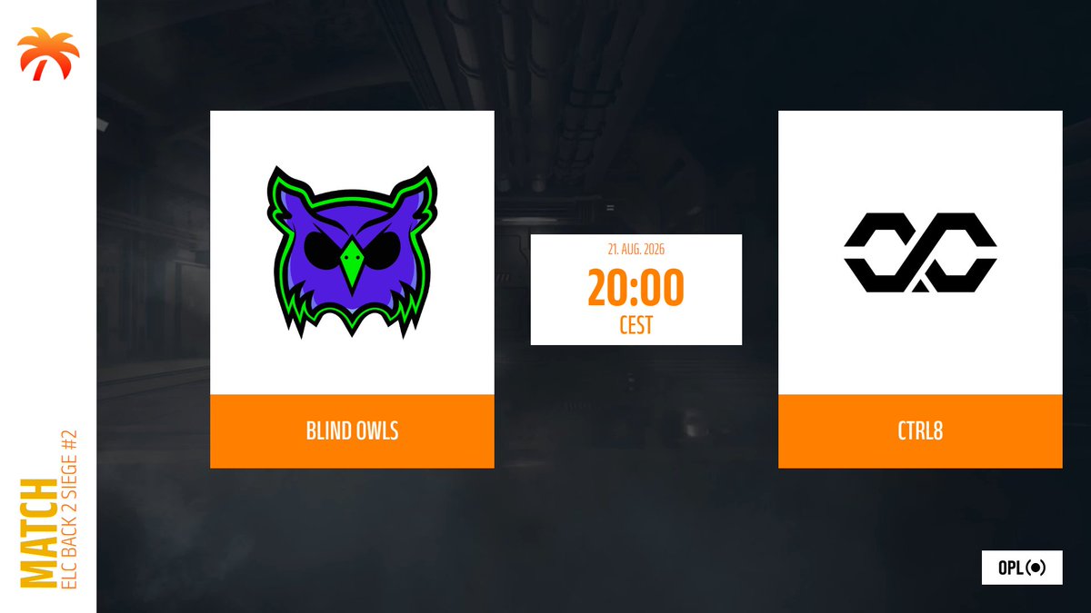ELC_EsportsR6's tweet photo. [𝐄𝐋𝐂 𝐁𝐚𝐜𝐤 𝟐 𝐒𝐢𝐞𝐠𝐞 II]

Grand Final starting now :

@BlindOwlsGG 🆚 @CTRL8gg 
🗺️BO 3

🎙️@SvDrago &amp; #TheDoc
📹 @ohotnxR6 
Prod : @DanBuzzBuzz 

🔴 https://t.co/KPsWLmFFPS https://t.co/0NvKCPdfeX