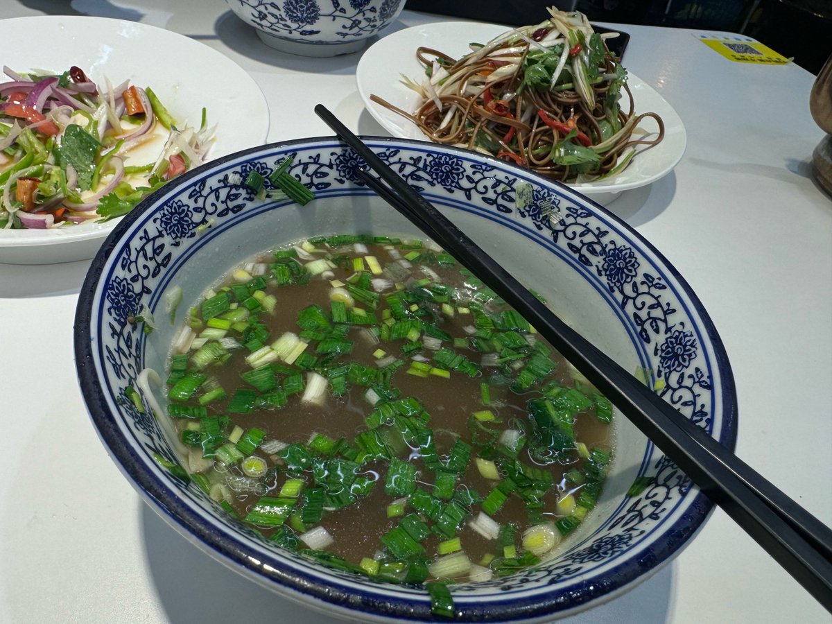 blackspotvegan's tweet photo. Just found the coziest hidden noodle spot in town! Their spicy beef noodle broth is packed with deep, slow-cooked flavor and the chewy handmade noodles hit so different. 10/10 would come back every week for this comfort food fix https://t.co/VYgb2cDbZA