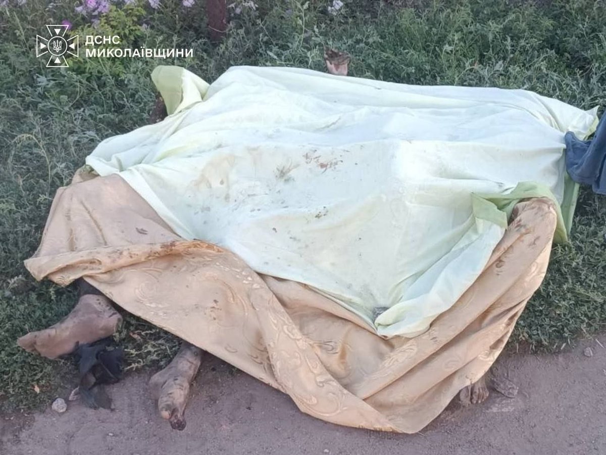 EuromaidanPress's tweet photo. Russian forces killed four people, including three children, in an evening drone strike on Ukraine's Mykolaiv Oblast. One other person was injured.

The children were reportedly 11, 11, and 12 years old. The attack set a store, pharmacy, and post office on fire.

📷Ukraine’s State Emergency Service