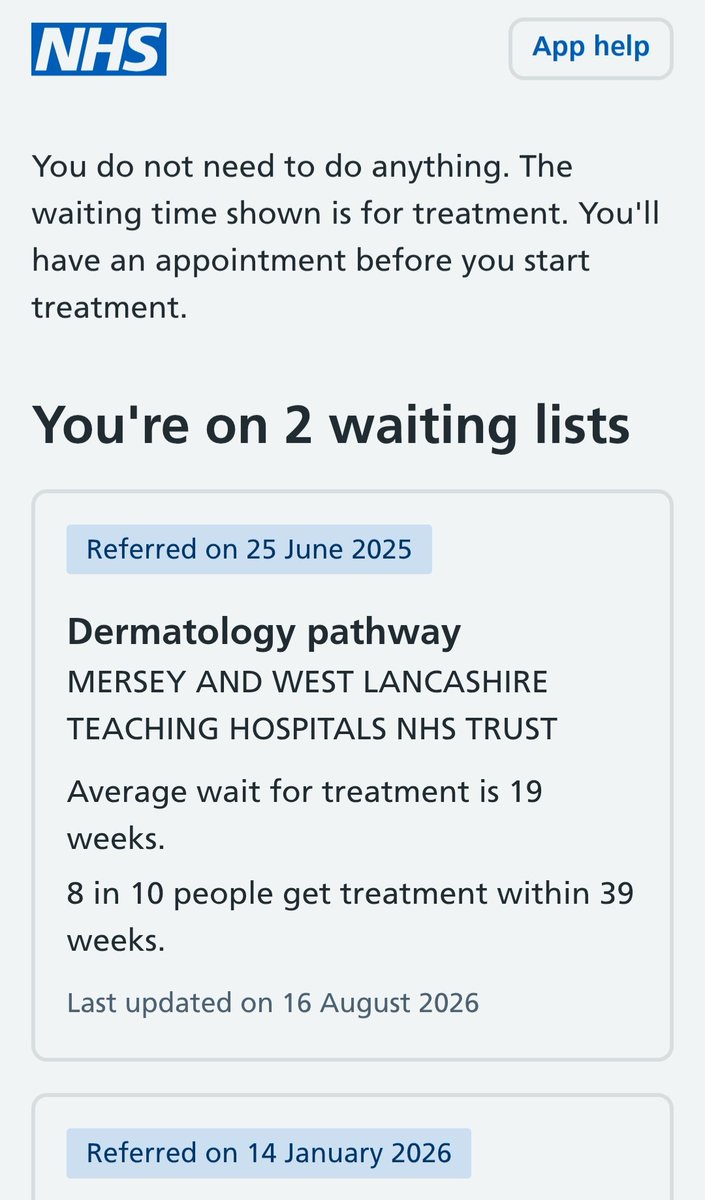 AgentDunhm's tweet photo. @FawnFallowheart @RupertLowe10 I've been waiting almost 14 months for a hospital appointment following referral and my gp has also written a letter for an urgent appointment. Before someone claims I'm lying here's a screenshot https://t.co/qKNaGDlpX6