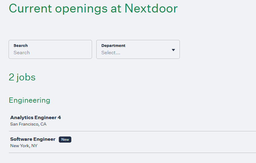 JobsNowPR's tweet photo. Nextdoor is still using their secondary PERM-job-only job board to hide jobs from American applicants

Should they be allowed to sponsor visas for fully remote $180k jobs like this, if they don't post them on their public facing career website? https://t.co/6akw5H0pvc