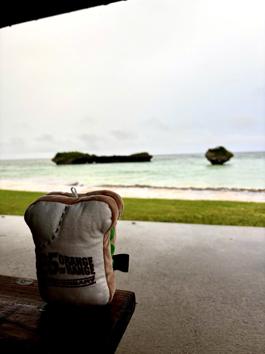 kanatural3's tweet photo. ついに到着！雨止まず（泣）もう夕日への諦めはついていたので大丈夫です（笑）
天気はアレでしたがMVに映っている岩を発見！本物を見られたことに感動🥺
落陽を流しながら、親友が持ってきてくれたオリオンで乾杯し、しばらくは海と岩を見つめながら語り合いました。 https://t.co/EaHiAXzHjD