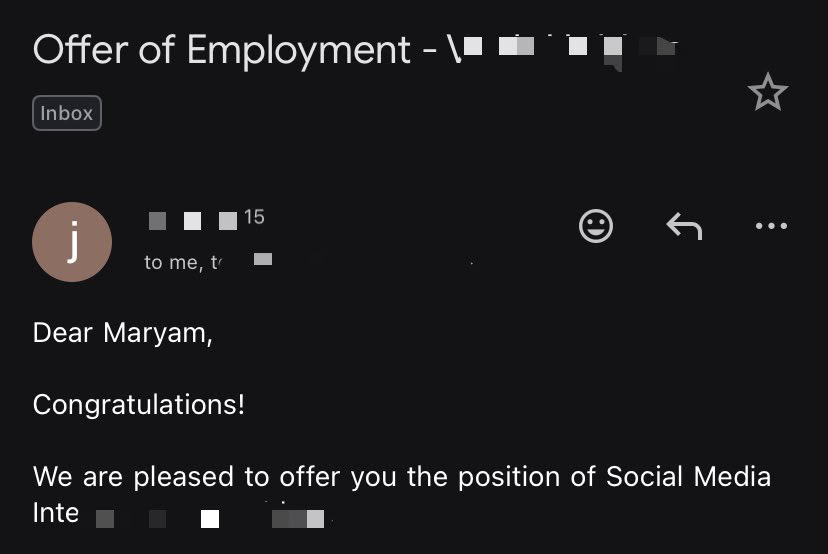 maryamonsocials's tweet photo. guys i got a job 🥹

thank you to @Halosznn_ https://t.co/BRJY49mGdl