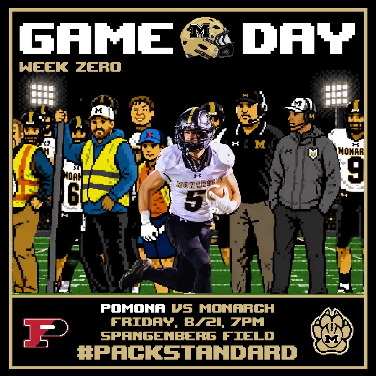 mohi_football's tweet photo. SEASON 29
🚨Week Zero
🚨Game 1 
🆚Pomona Panthers
🕖7PM
📍Spangenberg Field

#skoyotes #80027 #PACKSTANDARD #builtfornovember #liveGOLD https://t.co/2QO7qnC512