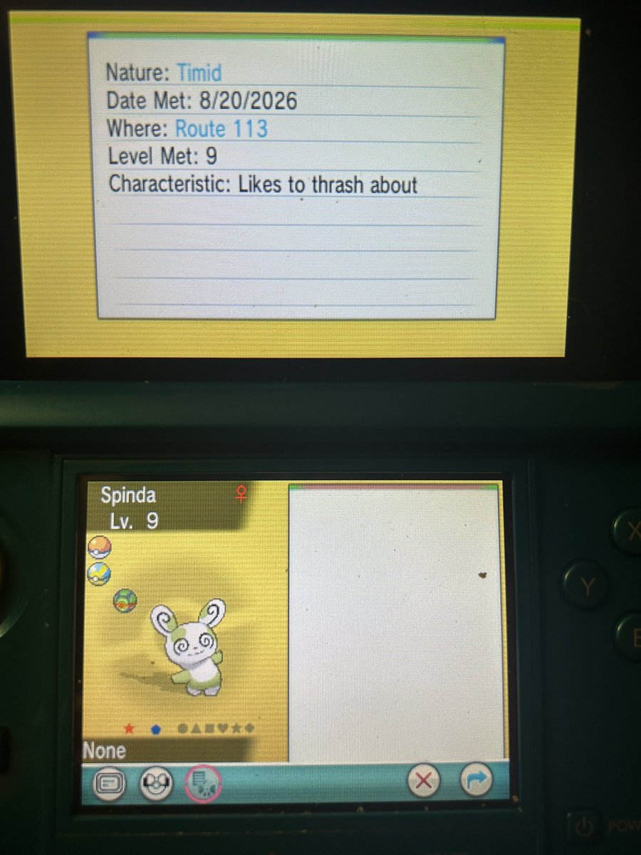 bananaberryss's tweet photo. Shiny Spinda in 2520 seen in Alpha Sapphire https://t.co/BXyfUBc9ik