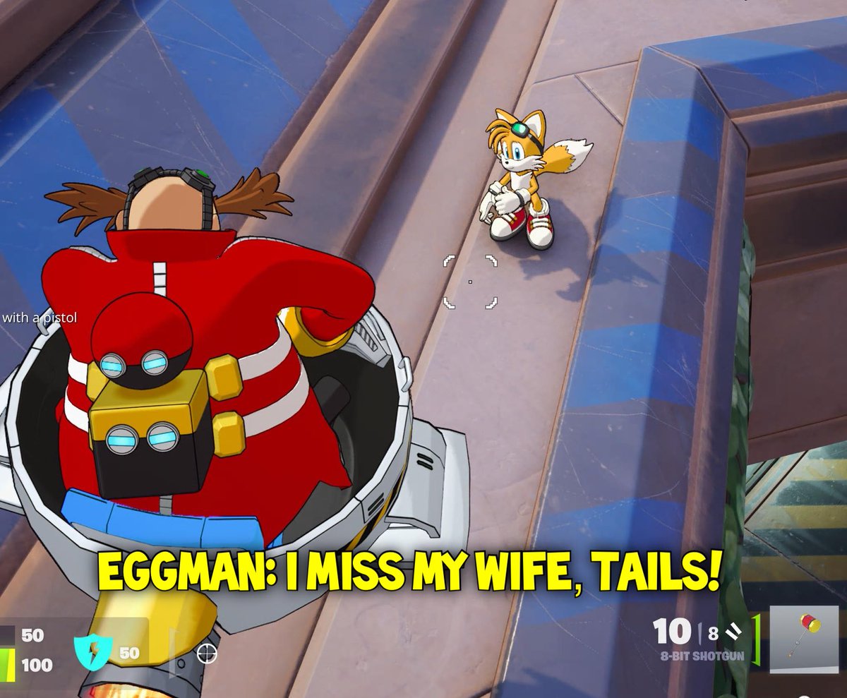 AngelTails_NW's tweet photo. I had to make the meme! #fortnitexsonic #Fortnite #Sonic #Sonicthehedgehog https://t.co/QiwJxQDvAm