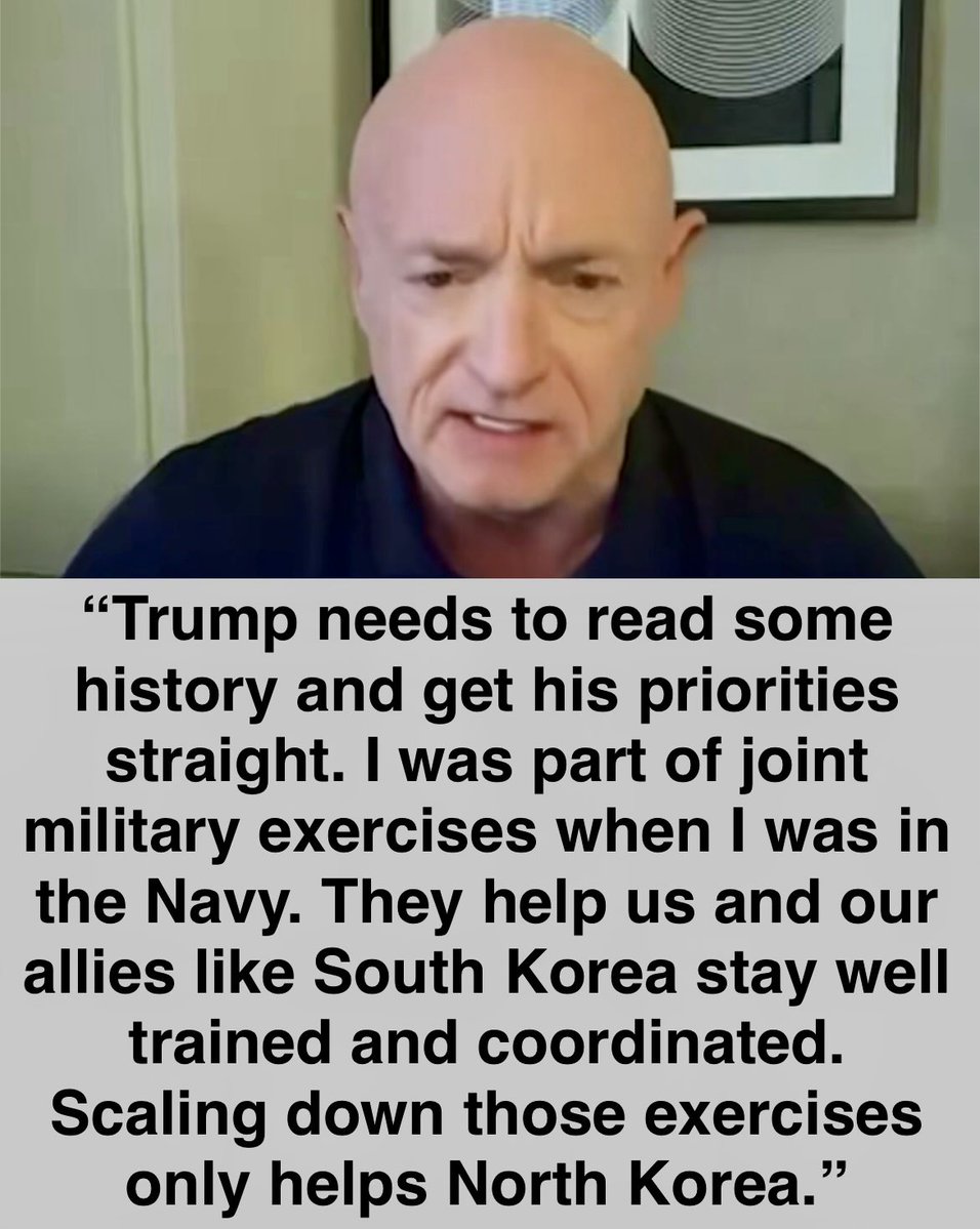 bluhue123's tweet photo. Who stands with Sen. Mark Kelly against Trump? 

Raise your hand ✋ if you do https://t.co/U4p3JE8o8d
