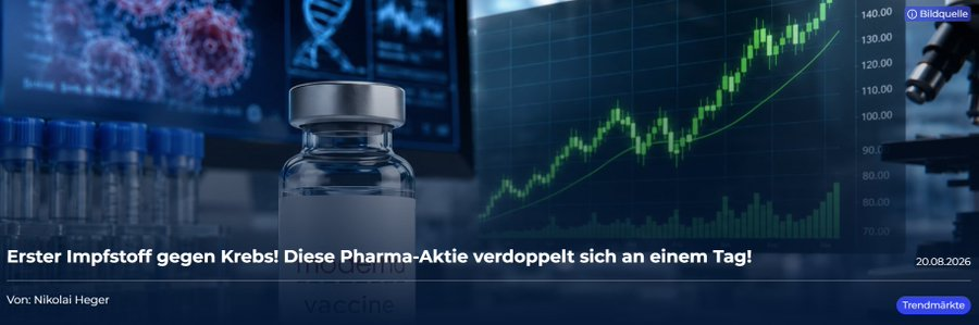 Philip_HKCM's tweet photo. 🧬 Diese Pharma-Aktie verdoppelt sich nach einem Krebsimpfstoff-Durchbruch!  Moderna &amp; Merck melden einen Phase-3-Erfolg mit einer personalisierten mRNA-Therapie bei schwarzem Hautkrebs. 📷 📷 https://t.co/W406IVcFOC