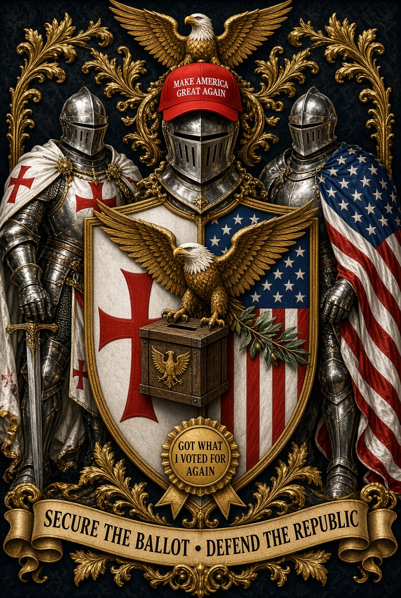 Ameriking83's tweet photo. "Create a coat of arms based on my account" https://t.co/NQ7MUgmya9