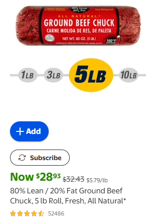 CindysMomtwitch's tweet photo. @RapidResponse47 Ground beef prices Nov 2024 and today. Biden didn't do this. You have been @POTUS for 567 days, this is all on @realDonaldTrump https://t.co/6VGm75vEqy