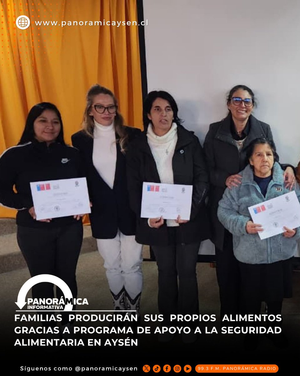 PanoramicAysen's tweet photo. 🟠 Familias producirán sus propios alimentos gracias a programa de Apoyo a la Seguridad Alimentaria en Aysén.
Nota Completa en https://t.co/VcmpMGTRMj https://t.co/04QhYuxriC