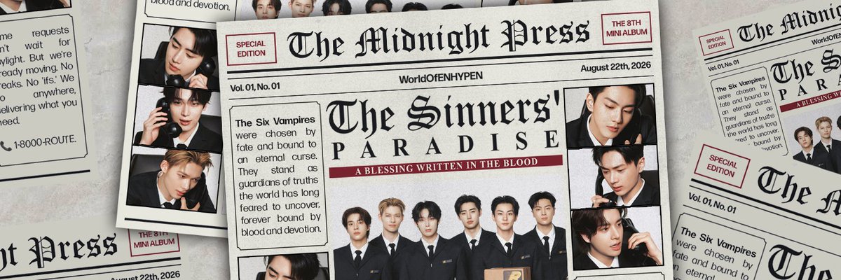 WorldOfENHYPEN's tweet photo. ⠀⠀
‘📮... Divine grace abides in standing together, sinners and saints alike until death and beyond it. Wear the 𝗦𝗮𝗻𝗰𝘁𝘂𝗮𝗿��� 𝗙𝗿𝗮𝗺𝗲, step into the covenant, and let this sacred bond claim you too. ❦

🧛🏻 : https://t.co/Cu0T1OjPU2.
⠀ https://t.co/xqodLVDlD8