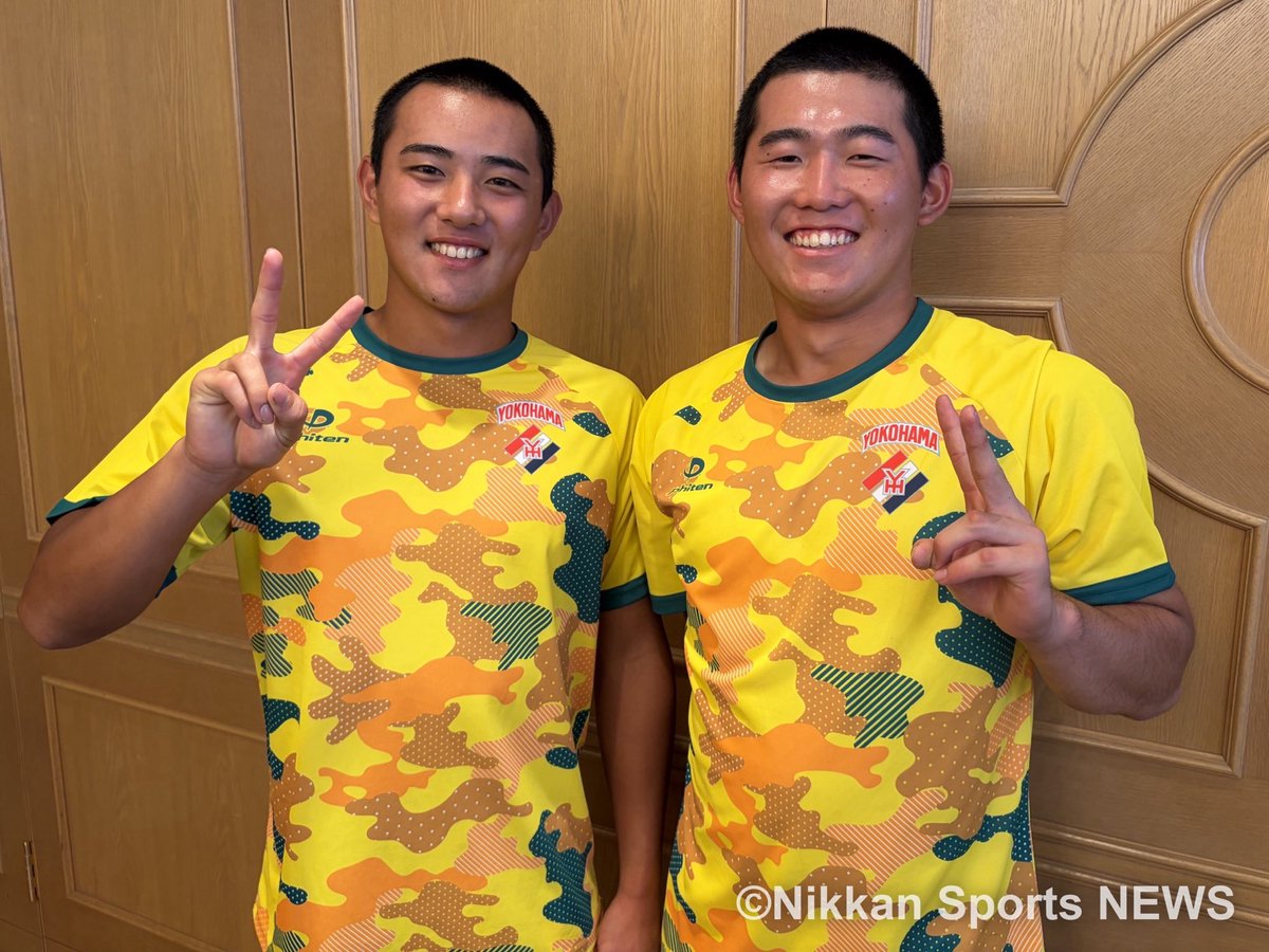 nikkan_yoshinee's tweet photo. 今夏の神奈川県大会は、（右から）８番 #江坂佳史 選手が出塁し、９番の #千島大翼 選手がつなぎ１番の小野舜友選手が得点する。最強の８番、９番コンビでした😆👍 https://t.co/rkGw49OvKP