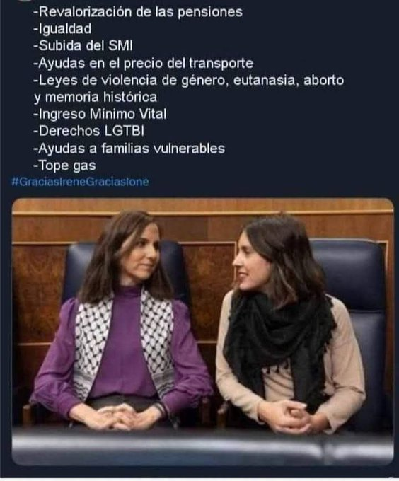 Antonperilon's tweet photo. Lo hecho las avala a ellas y a su partido, PODEMOS.
Ambas han demostrado estar en Política, para hacer políticas para la gente corriente, no para lucrarse.
Podemos quiso bajar el sueldo de las y los diputados del Congreso y del Senado, pero NADIE le acompañó.
TAMPOCO VOX, es que https://t.co/2BQtNznNTL