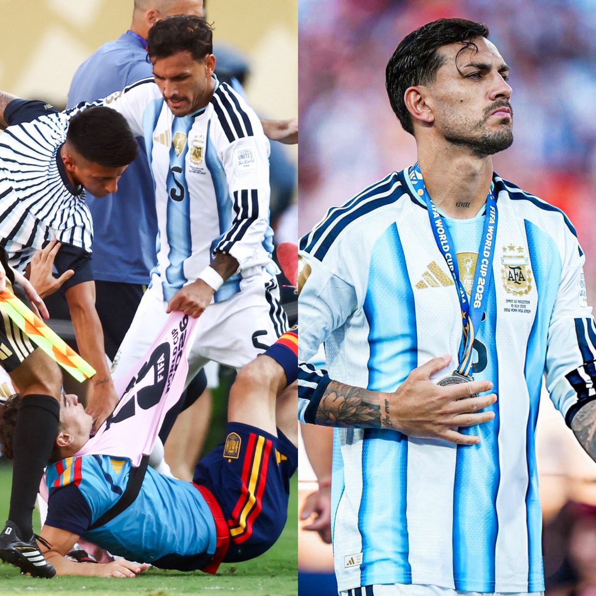 MotivacionesF's tweet photo. ¡BOMBAZO DE ÚLTIMO MOMENTO!

La Comisión Disciplinaria de la FIFA habría sancionado a Leandro Paredes con ¡¡10 PARTIDOS!! de suspensión y una multa de $90,000 por los incidentes protagonizados en la final del Mundial 2026 ante España. 🇦🇷🟥💰

Una sanción DURÍSIMA.

SE HIZO JUSTICIA ⚖️