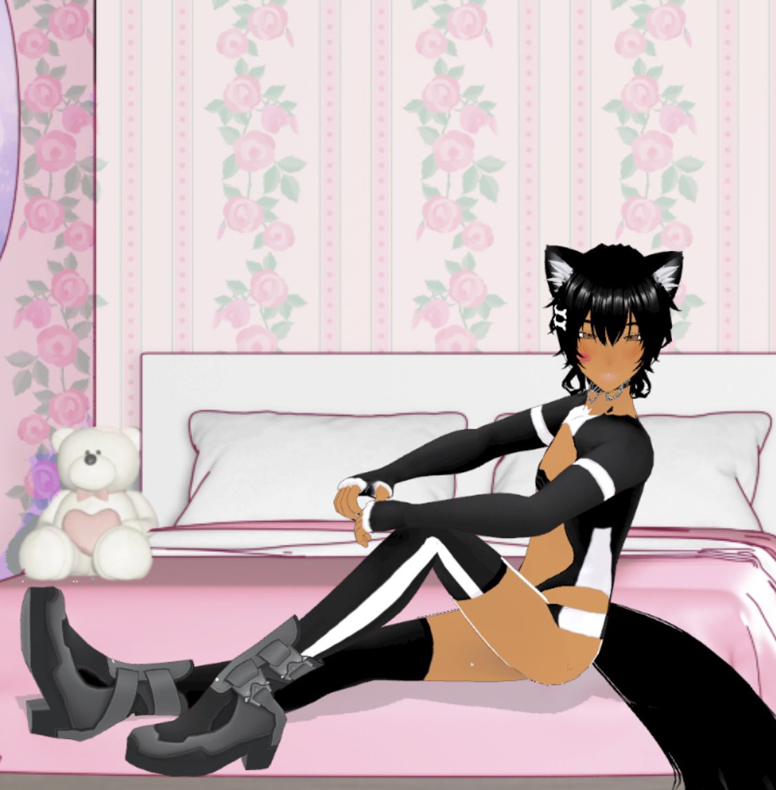 Subby_Saint's tweet photo. Had a long night busting balls Goddess?   I cleaned your room for you ☺️😼 meow 

(No AI was used in the making of this anime) 😂  get ready for my LEWDTUBER ERA!!!! SUBBY SAINT COMING TO A SCREEN NEAR YOU 📱 📺 🍿 https://t.co/Xw7HYvhAem