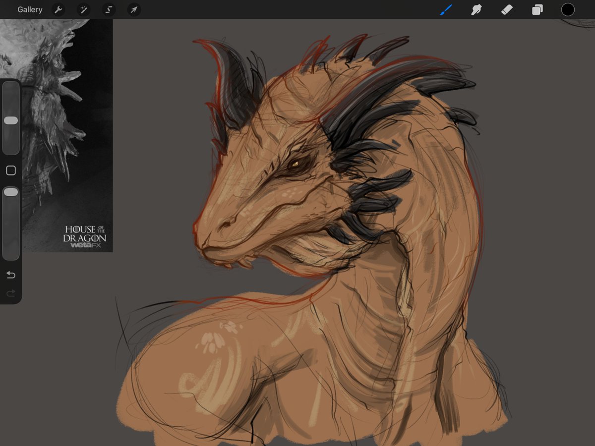 Aestyon_Abyss's tweet photo. I'm back! After a long hiatus, I finally have time and energy to draw and post again. I'll be trying my best to post regularly and catching up on all amazing art I've missed. Here's a quick sketch with Vermithor from #HouseOfTheDragon to break the ice https://t.co/QYrbnFd7zt