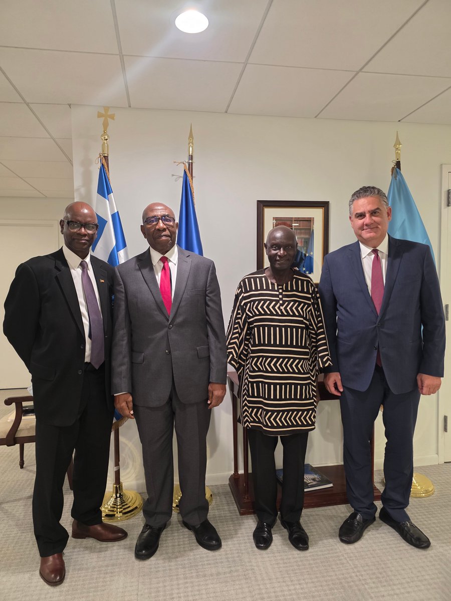 Olara_Otunnu's tweet photo. Ambassador Olara Otunnu has completed engagements with all fifteen members of the @UN Security Council in New York, as part of his outreach to the membership in the selection process for the next Secretary-General. He thanked the delegations for their time and their candid exchange. #NextSG #OlaraOtunnu4SG
