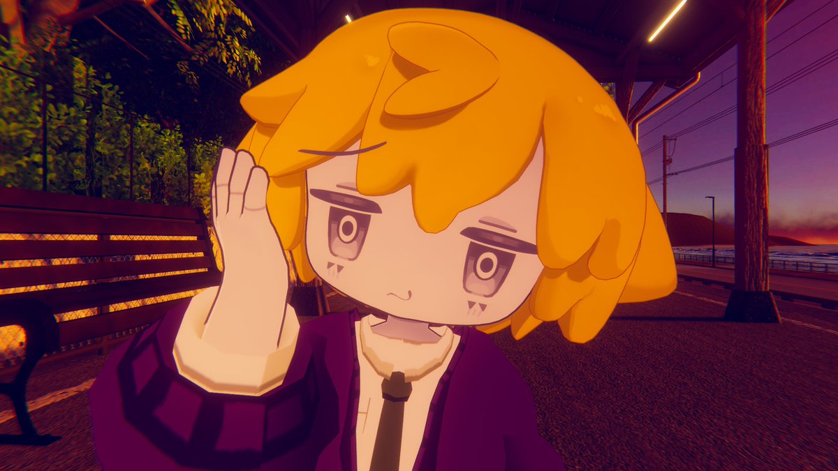 odorunamako's tweet photo. よく分からないけど、髪色が変わるのはなんでだろう？
Unityで何か入れ忘れたのかな？
(あとオマケのsiusiu) https://t.co/NJ9dVbMgPi