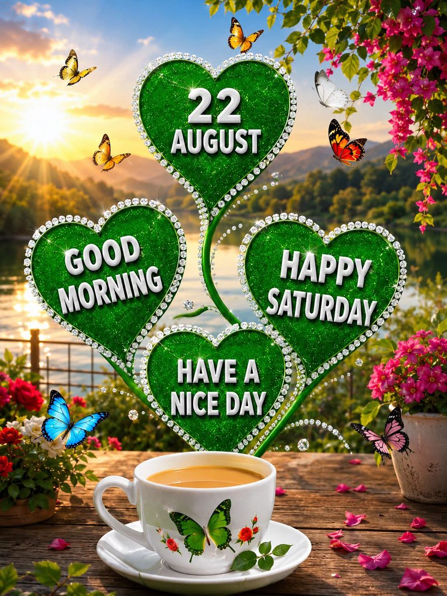 shalinigudiya's tweet photo. Good Morning my dear friends ᾔ0⭐️☘️🌹✌️☀️◉☆💐⏹️🍄⃣🏵️☔️🍄 🌟💫⭐️🌠
🌹🌼🌺Happy Saturday 🌷💐🌱
🪻🌻🌿22 August 2026 🌲💐🥀 https://t.co/KEFmYMbbxs