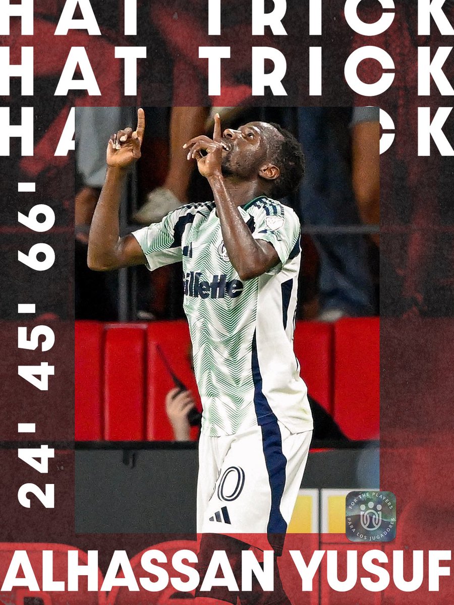MLSPA's tweet photo. Pure magic! 

Congratulations to Alhassan Yusuf on an incredible hat-trick! 🎩 https://t.co/Qqh06Oze1V