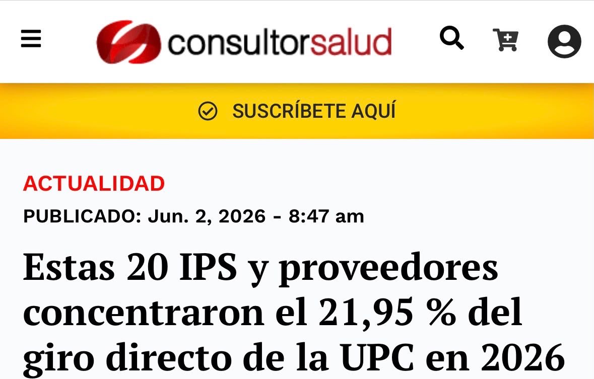 carolinacorcho's tweet photo. Si 150 IPS concentran 7,1 Billones de utilidades en 2025. Y suponiendo un margen operativo del 7%, tenemos 101 Billones de transferencias a EPS.

Estaría evidenciando, con pruebas, que los recursos sobran y el problema es de asignación (intermediación) y concentración vertical (una falla de mercado/del sistema), que queríamos corregir con la reforma que obstruyeron en el Congreso de la República.