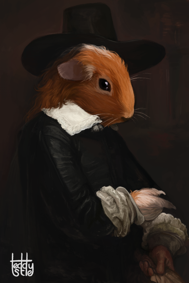 teddystleart's tweet photo. Guinea pigs in the Louvre? It's more likely than you think! (V.2) #classicalpainting #historicart #guineapig https://t.co/kuwO0cdxWJ