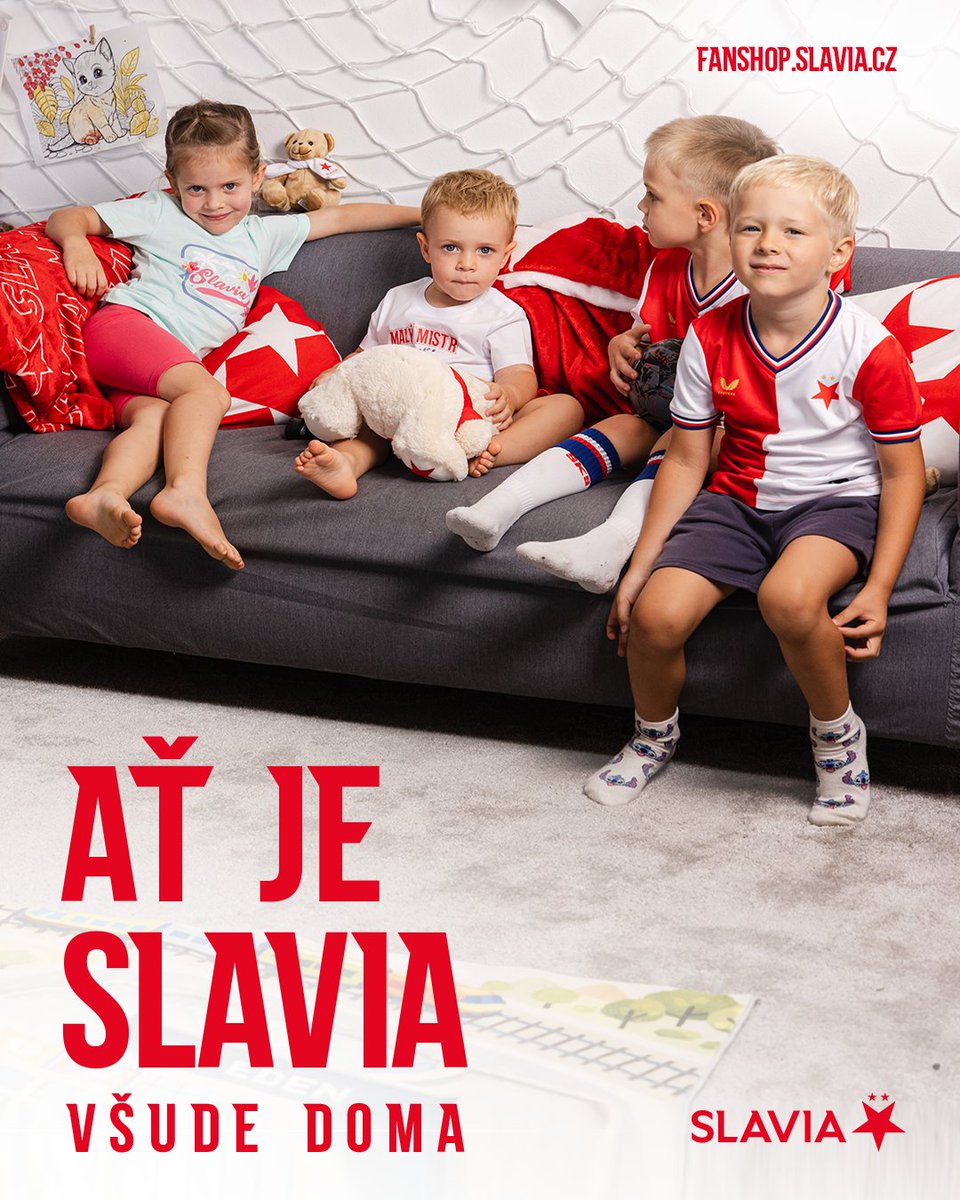 FanshopSlavia's tweet photo. Doma je Slavia. A zítra jsme konečně zase doma všichni. 

Stavte se před zápasem ve fanshopu a vybavte malé slávisty do červenobílého.

Zpátky do Edenu. https://t.co/l6l8HmUj0T