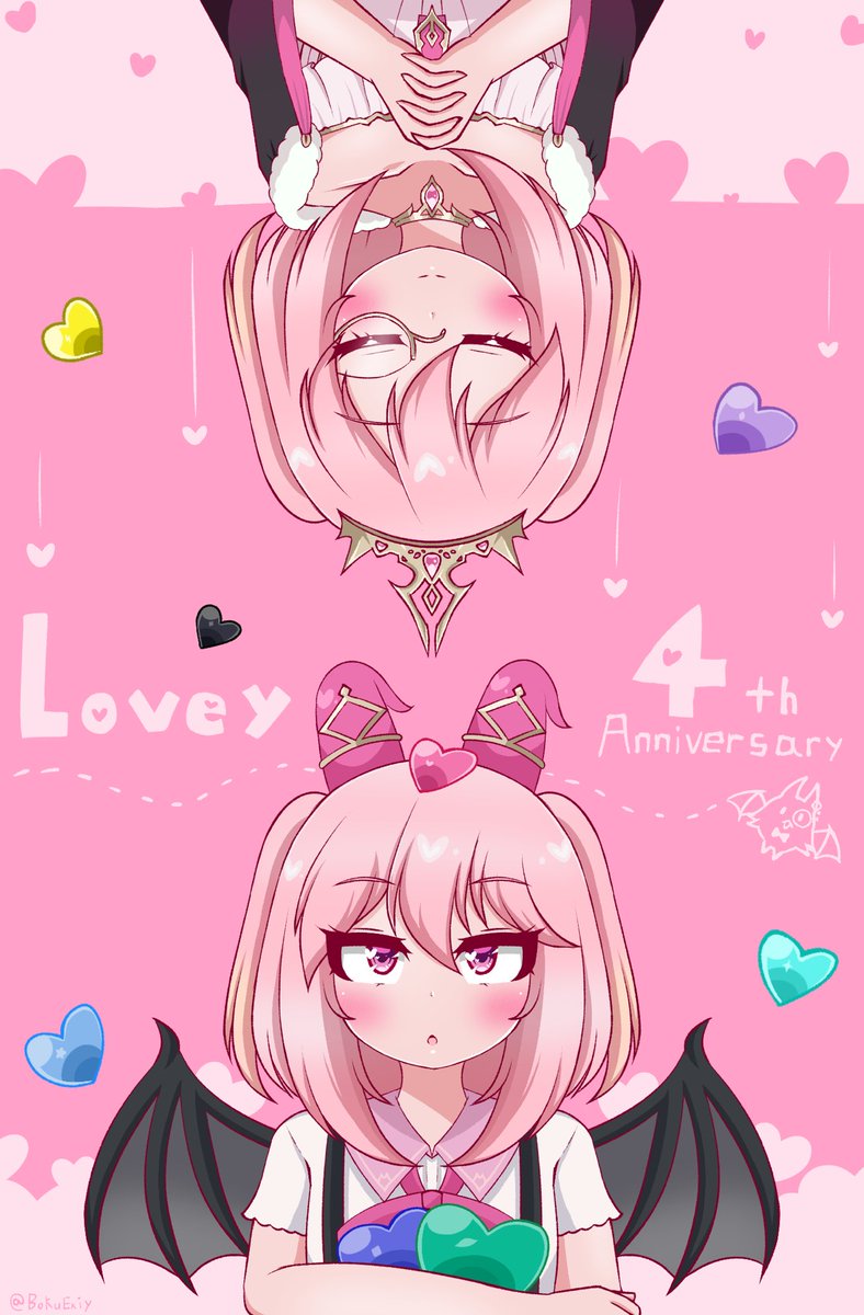 BokuExiy's tweet photo. #ラヴィ実装4周年
#ラヴィ・シュシュマルシュ実装4周年
#コンパスお絵描き

♡････♡･･･🦇･･･♡････♡

　　貴方に沢山の「愛」を

♡････♡･･･🦇･･･♡････♡ https://t.co/WwNk7LHppD