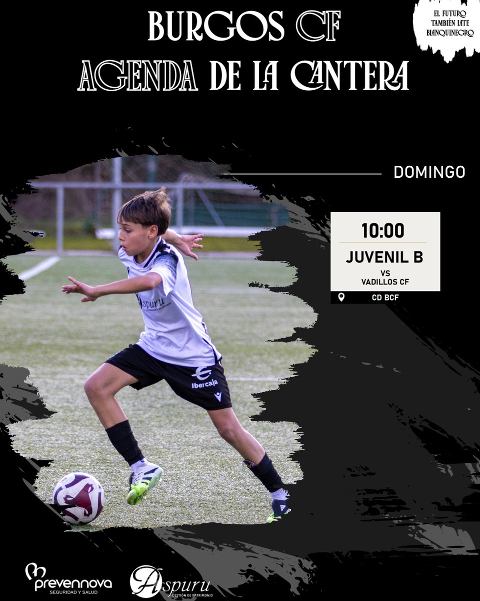 LaFactoriaBCF's tweet photo. 📅 𝗬𝗔 𝗧𝗘𝗡𝗘𝗠𝗢𝗦 𝗣𝗟𝗔𝗡 𝗣𝗔𝗥𝗔 𝗘𝗟 𝗙𝗜𝗡𝗗𝗘
⚽️ Estos son los horarios de nuestros equipos para este fin de semana.
Apunta, blanquinegro. 👀⚪⚫
¡Nos vemos en el campo!
#BurgosCF | #LatidoBlanquinegro https://t.co/GXqmDXGIQB