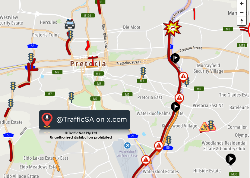 TrafficSA's tweet photo. Pretoria- N1 North (Latest):   Super Heavy https://t.co/0cLeds5UMl