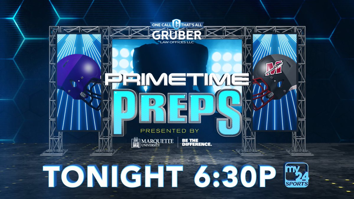 My24Milwaukee's tweet photo. Ooh #thatfridayfeeling on #gameday is unmatched. 🙌 Ball out with the season kickoff of Gruber Law PRIMETIME PREPS presented by @MarquetteU!

Coverage of @WHSWarriorsFB x @MuskegoHSFB begins TONIGHT at 6:30P!

📺 My24 | 💻 https://t.co/TzCZSRPLp6 https://t.co/klKg1wUpwt