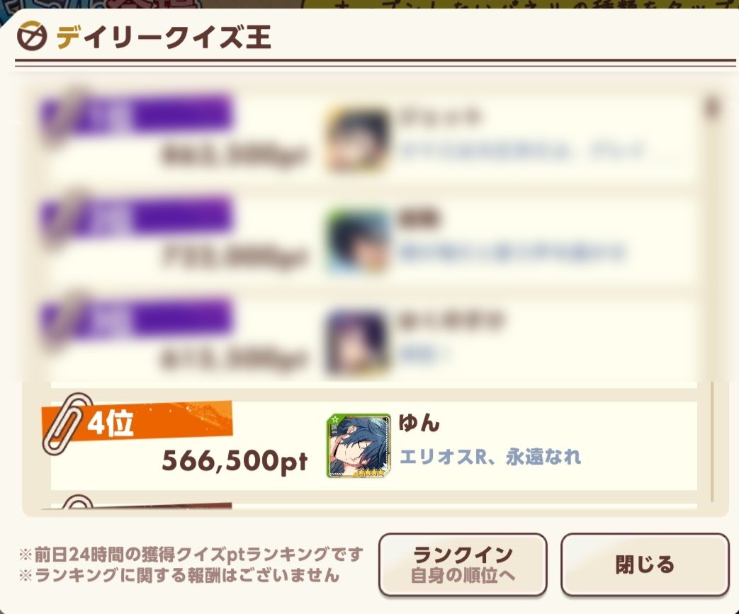 hros_yunyun's tweet photo. 昨日のデイリーで4位でした！！
ハンバーガーは全部とかしました！！！ https://t.co/02acVxugLa