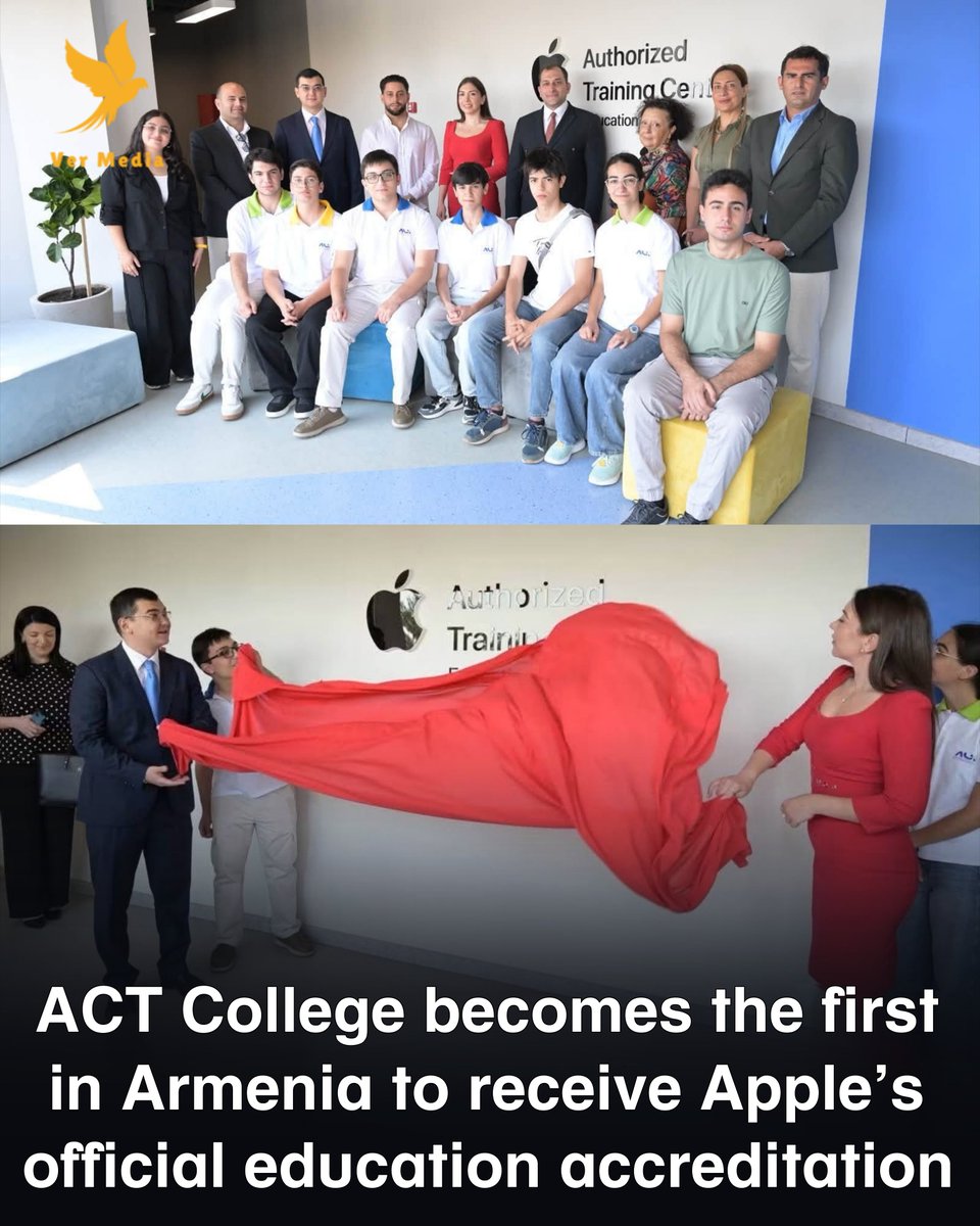 vermedianetwork's tweet photo. The first college in Armenia has received official accreditation from Apple to start teaching Apple-certified education programs.

ACT College near Yerevan has received the status of an Apple Authorized Training Center for Education (AATCE). The accreditation will allow the college to prepare students for the Apple’s internationally recognized qualification exams and teach lessons throughout Armenia. 

AATCE status means that the educational institution meets Apple’s educational infrastructure, faculty, and curriculum organization requirements. The program itself focuses, in particular, on teaching app development using Swift and SwiftUI.

To participate in the program, educational institutions must have a dedicated lab with Macs and test devices, Apple-certified instructors, and regularly teach curriculum developed in Swift.

The official opening ceremony was attended by Adilkhan Kopabayev, Apple’s Head of Public Policy and Government Relations for Central Asia and Armenia, and Narek Mkrtchyan, Ambassador of Armenia to the United States.