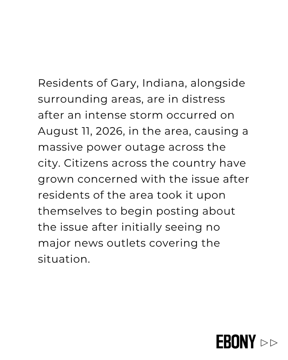EBONY's tweet photo. Thousands of Gary, Indiana residents remain without power... disrupting work, school and everyday life as locals turn to social media to make sure their stories aren't overlooked. 🖤

Tap the link for more on what we know so far: https://t.co/S7KoivQlvS https://t.co/ieunMs9SLv