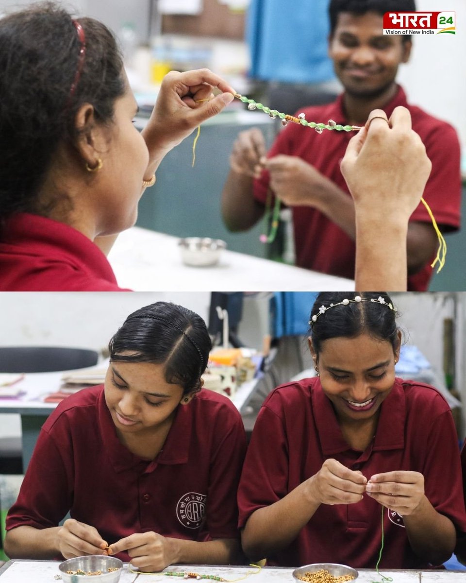 Bharat24Liv's tweet photo. Blind Students Rakhi : रक्षाबंधन से पहले खास तैयारी, दृष्टिबाधित छात्रों ने अपने हाथों से बनाई राखियां
#BlindStudents #HandmadeRakhi #Bharat24Digital https://t.co/WwaGcwlxGG