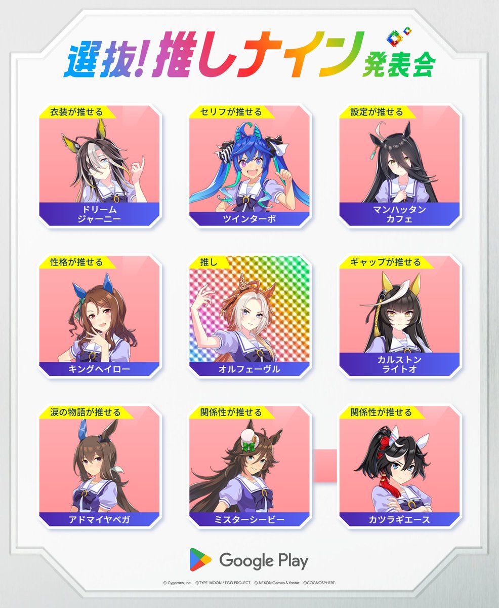 uma_puar's tweet photo. #推しナイン発表会 
我ながらしっくりくる選出
グッズ当たってください！ https://t.co/l6hzh2KNd4
