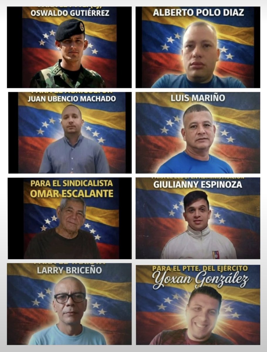 AmericoDeGrazia's tweet photo. #LibertadParaLosMilitaresPresos
#26AgostoSeEsperaJusticia 
#Caguaripano es acusado de rebelión militar. Torturado y condenado a 30 años de cárcel. Su delito, alzar la voz ante la inconstitucional decisión de convertir las FAN en el “partido armado” del oficialismo. Ahora, apelaron, aceptaron la apelación y corresponde audiencia este miércoles #26A. 
¡ VZ Espera justicia !
👁️Recuerden que los FELONES del 4F & 27N fueron indultados en democracia. 
#TransicionConJusticia 
@Pontifex_es @POTUS45 @SecRubio @Dinorahfiguera @usembassyve @REDEPPVE @clippve @ForoPenal @_Provea @ONU_es @CIDH @CDH_UCAB @GuayanaLibre21
