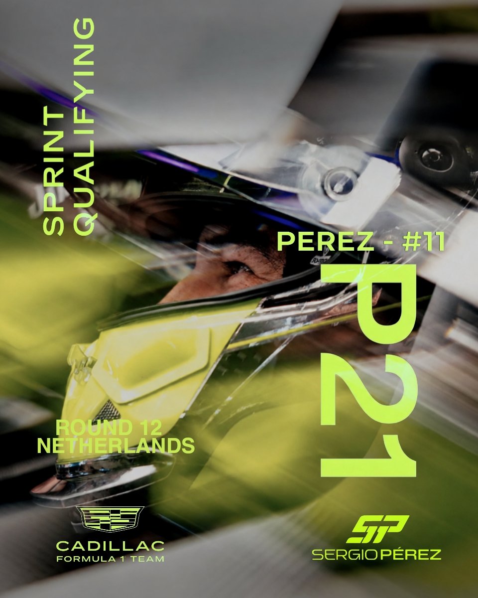 Schecoperezhq's tweet photo. P21 is not the end, it's the start of the comeback. Tomorrow Checo gives it all in the Sprint at Zandvoort. Let's go! 🇲🇽💪 #NeverGiveUp

@Cadillac_F1

#DutchGP https://t.co/NjFfCyk0XM