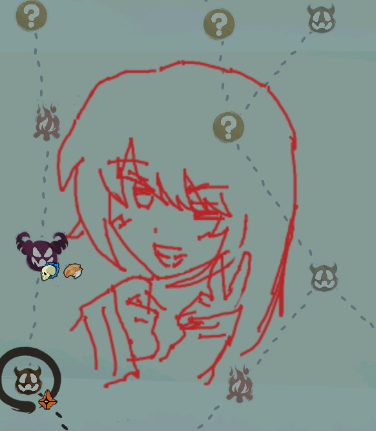 hootstrike's tweet photo. drawing on slay the spire map ( -w-)👍 https://t.co/BhapCPy5mc