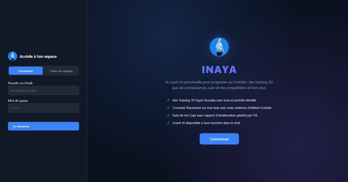 SWEsportGG's tweet photo. 🚨 INAYA est disponible !

Notre coach IA Fortnite est maintenant sur le serveur Discord SW. 🔵

🎁 Les 10 premiers inscrits qui testent INAYA recevront 1 abonnement PRO offert !

👉 https://t.co/A4VhXieIuZ

#SW #Fortnite #INAYA https://t.co/AaAPxHqSqR