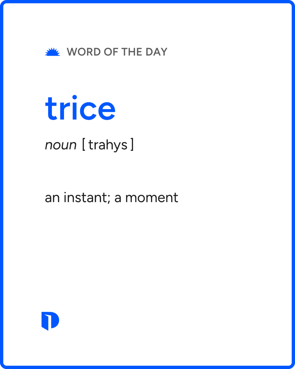 Dictionarycom's tweet photo. Today's #WordOfTheDay is trice. 

Learn more about this word: https://t.co/bPhEkEWiNO https://t.co/X6CjiCozoC