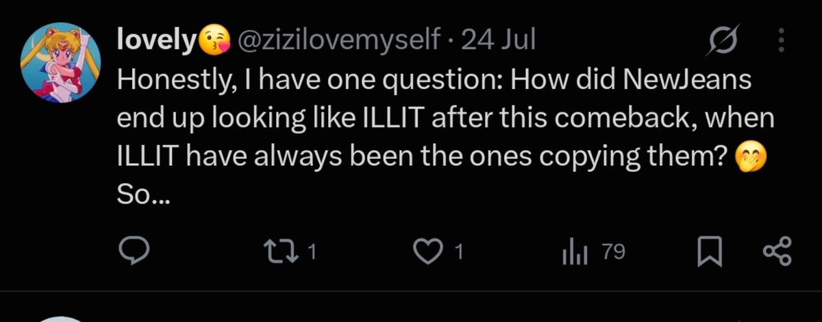 sunk3tty_'s tweet photo. Cut the bullshit. Even you admitted that NewJeans and ILLIT’s branding overlaps. The audacity to say NewJeans looking like Illit😒 https://t.co/usabK2TVRG