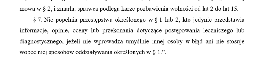 jan_czura's tweet photo. To jest lex Zięba  :))) Serio! 

Zaryzykuje stwierdzenie: na podstawie tych przepisów, tak napisanych, nigdy żaden sąd nie ukarałby żadnego szarlatana! ŻADNEGO!  

Nie mówiąc już o tym, że utrudni to ich ściganie z art 58 ustawy o zawodzie lekarza. 

A jak w dyskusji przeciwnicy lex szarlatan grzmieli, że odwołuje się do klauzuli generalnej "aktualnej wiedzy medycznej", to w jednostronnicowym projekcie prezydenta użyto tego zwrotu dwa razy! :))) 

Nie mówiąc już o tym, że par 7 sprawia, że ściganie jest praktycznie niewykonalne. Przecież każdy tylko informował, prawda?  Zięba już dziś może bezkarnie mówić, że zawał zatrzymujemy wykałaczką, a w projekcie prezydenta ma to jeszcze zagwarantowane ustawowo :) 

#lexzieba
