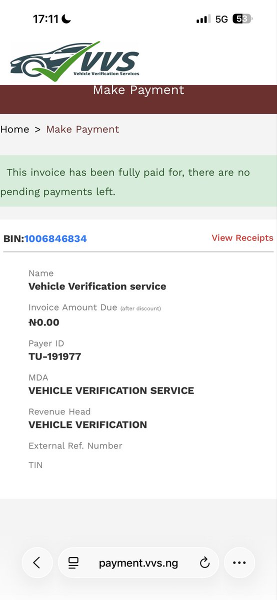 benchigoz1's tweet photo. @PoliceNG @PoliceNG 

This is the second time I’m trying to get my tinted permit and your Possap site keeps swallowing my money. 

I validated the chassis number for the car. After filling in all necessary details , now, I’m redirected to start afresh again. 

Attached is proof. https://t.co/0FGTS1Atof