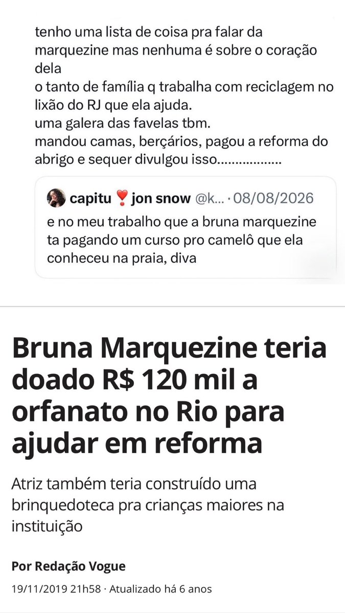 halluciting's tweet photo. a crítica é válida, mas não no caso da bruna, que ajuda a aldeia nissi desde 2019 enquanto também é socialmente ativa no brasil. só que ela nunca precisou transformar isso em conteúdo ou bancar a salvadora, então muitas coisas só chegam ao público quando divulgadas por terceiros. https://t.co/n78NA3o3Xa